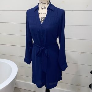 Button Down Semi Sheer Dress